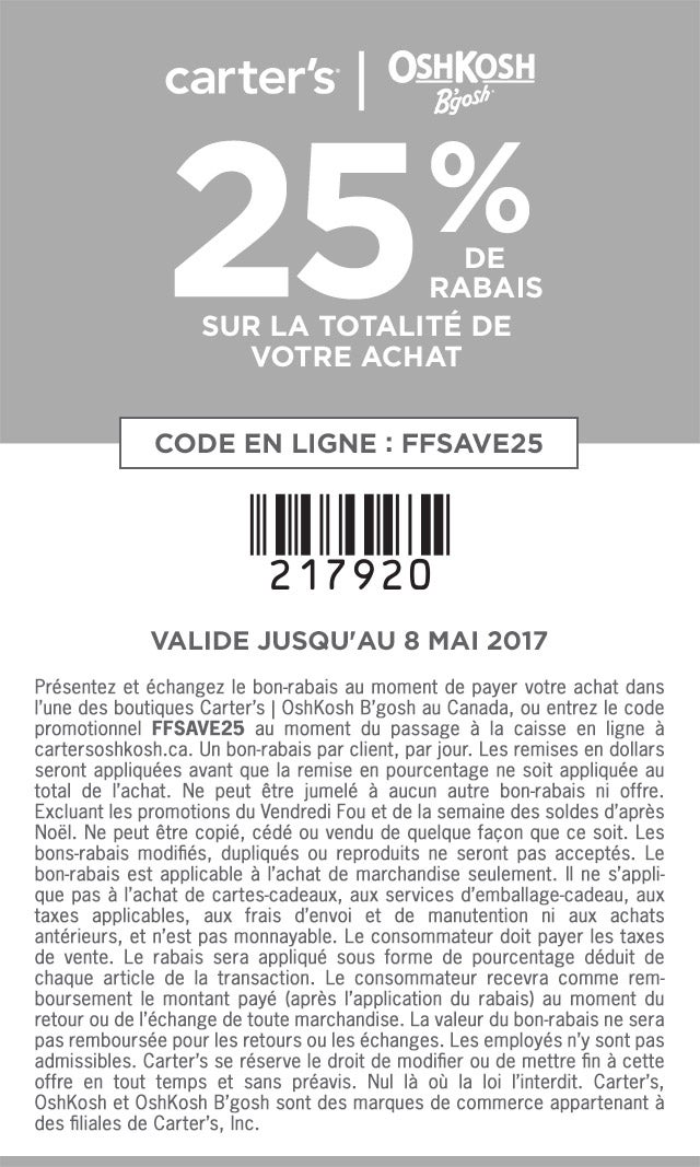 Past OshKosh B'gosh Coupon Codes Carter's Oshkosh Coupon & Sale