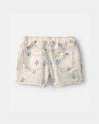 Tout-petit fille - Short en serg&eacute; &agrave; motif floral - Ivoire, image 2 sur 3 diapositives