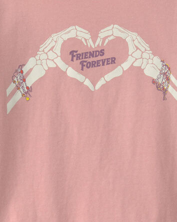 Girls 'Friends Forever' Halloween Long-Sleeve Graphic Tee - Pink, 