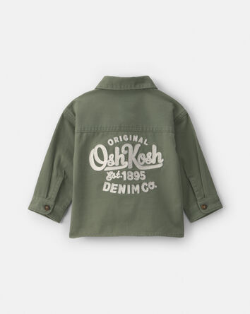 Baby Boy OshKosh Logo Twill Button-Down Shirt - Green, 