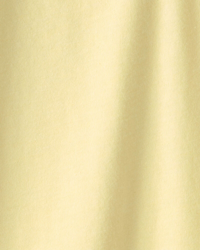 Gar&ccedil;ons - T-shirt henley uni - Jaune, image 2 sur 2 diapositives