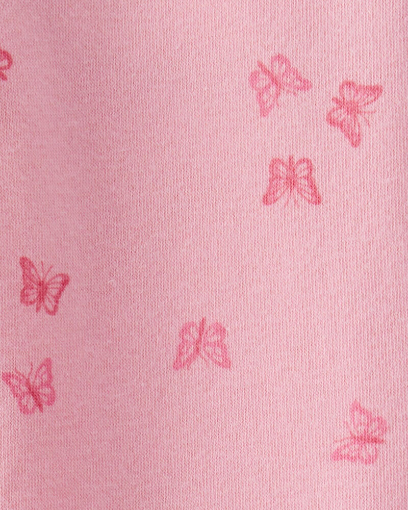 Tout-petit Pantalon de jogging en jersey bouclette à papillons - Rose, image 3 sur 4 diapositives