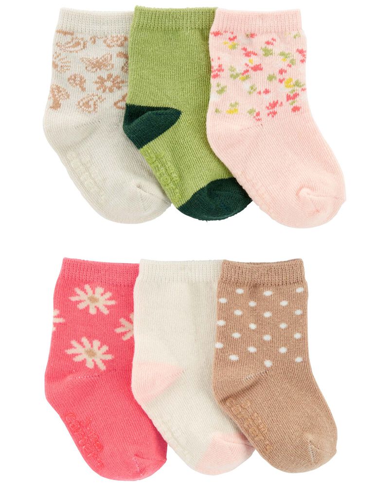 Baby 6-Pack Crew Socks, image 1 of 2 slides