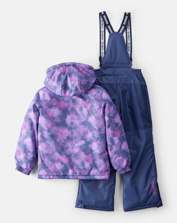 Filles - Habit de neige 2 pièces Taslan imprimé aquarelle - Mauve
, 