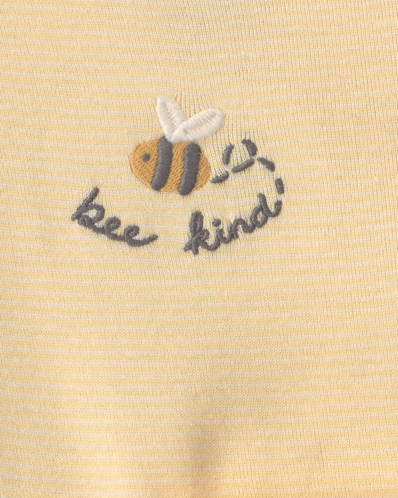 Baby Girl 3-Piece Bee Bodysuit & Pant Set - Yellow/Ivory, image 2 of 5 slides