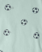 Tout-petit gar&ccedil;on - Ensemble 4 pi&egrave;ces de pyjamas ajust&eacute;s &agrave; manches courtes en 100 % coton, soccer et dinosaures - Vert, image 3 sur 4 diapositives