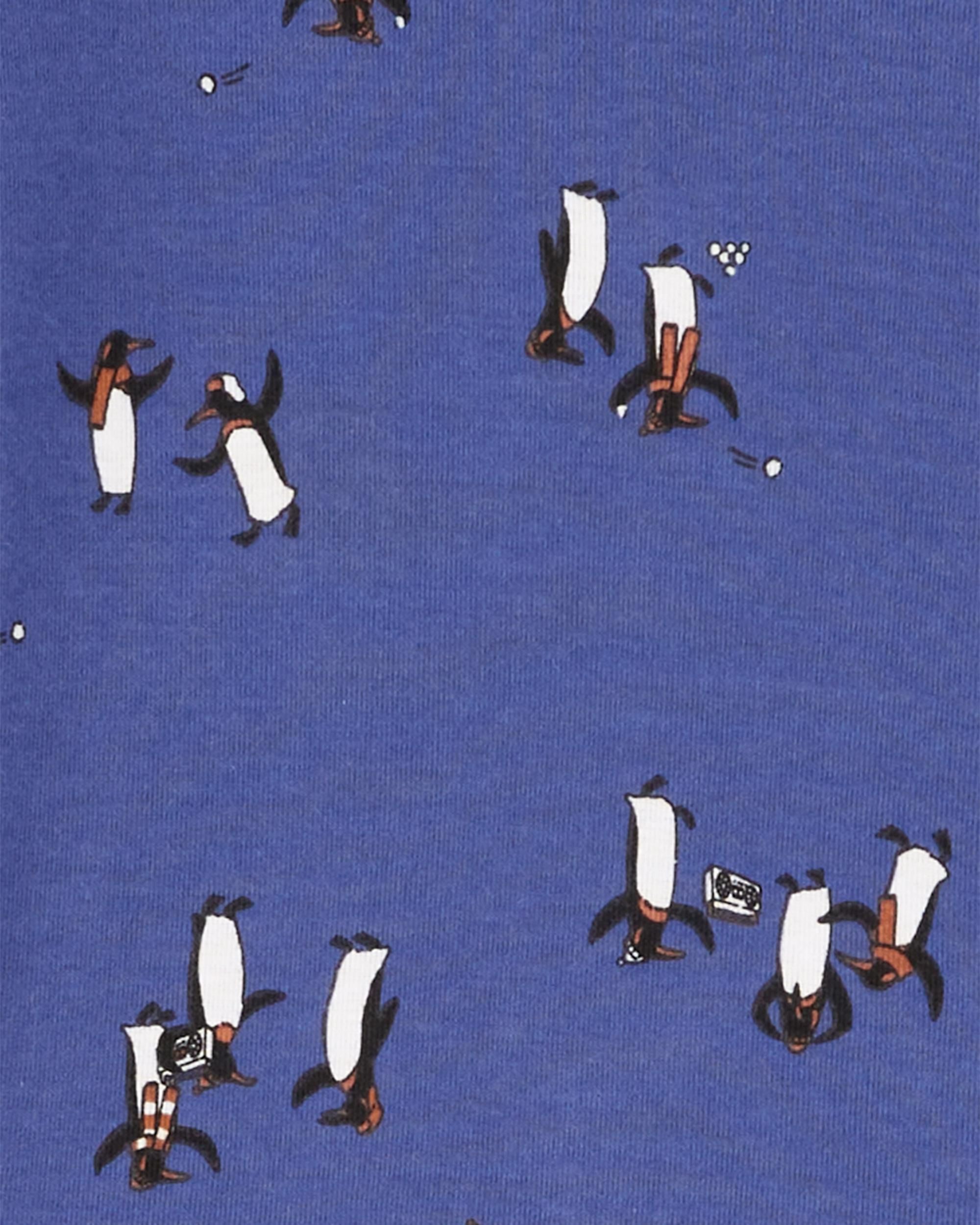 Kid 4 Piece Penguin 100 Snug Fit Cotton Pyjamas