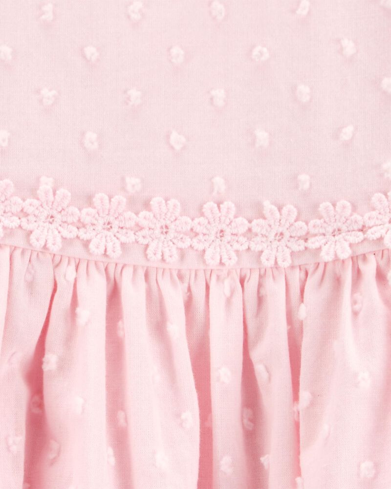 Bébé Robe à basque texturée - Rose, image 4 sur 5 diapositives