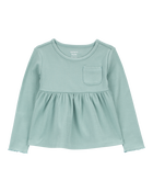 Toddler Long-Sleeve Peplum Top, image 1 of 3 slides