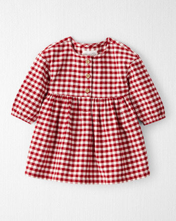 Bébé fille - Robe en flanelle en coton biologique, 