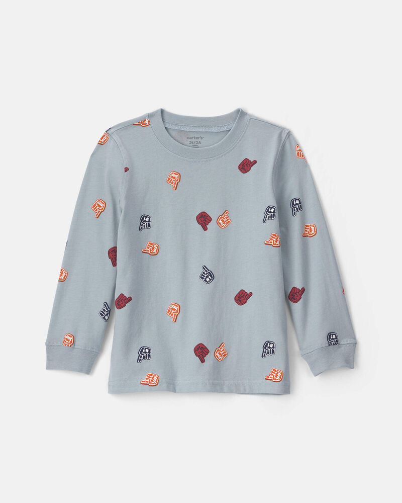 Toddler Boy Foam Finger Long-Sleeve Top - Blue, image 1 of 3 slides