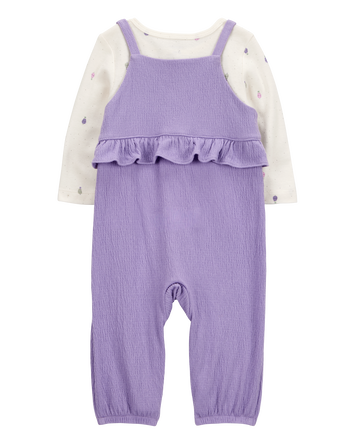 Baby 2-Piece Long-Sleeve Tee & Coverall Set, 