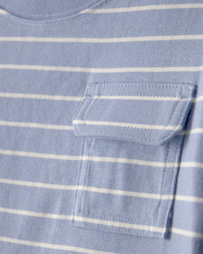 Toddler Boy Striped Colorblock Long-Sleeve Tee - Blue, image 2 of 5 slides