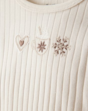 Baby Girl Long-Sleeve Top - Ivory, 