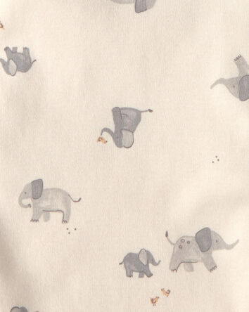 B&eacute;b&eacute; - Emballage 4 serviettes pour le rot &agrave; motif &eacute;l&eacute;phant, 