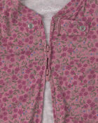 B&eacute;b&eacute; fille - Pyjama ajust&eacute; 1 pi&egrave;ce PurelySoft &agrave; motif floral &ndash; Rose, image 5 sur 7 diapositives