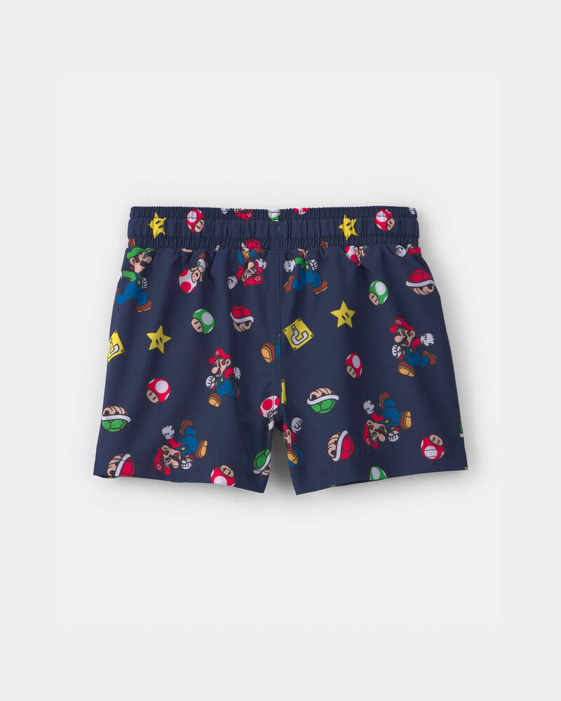 Toddler Boy Nintendo Super Mario Swim Trunks - Navy, image 2 of 3 slides