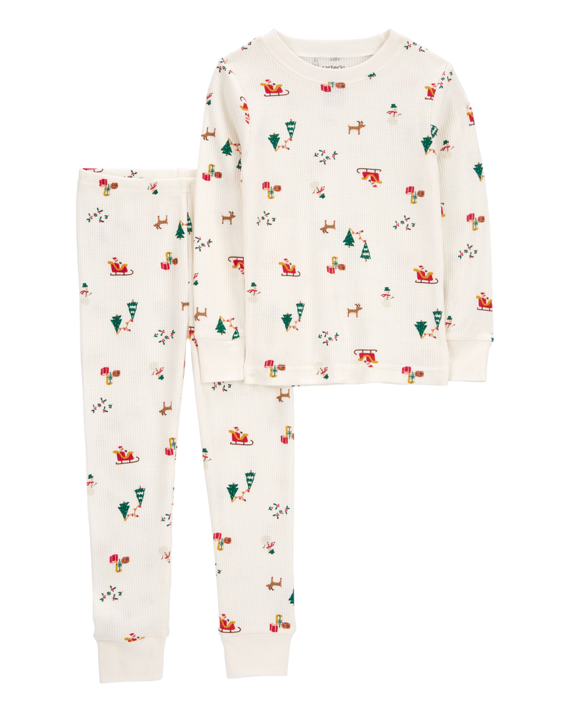 Toddler 2 Piece Christmas Print Thermal Pyjamas