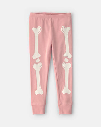 B&eacute;b&eacute; fille - Pyjama ajust&eacute; 2 pi&egrave;ces en 100&nbsp;% coton &agrave; motif squelette d&rsquo;Halloween - Rose, 