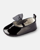 Baby Girl Bow Shiny Mary Jane Dress Shoes - Black, image 6 of 6 slides