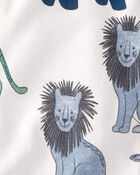 Baby Organic Cotton 1-Piece Pyjamas in Wildlife Print, image 3 of 4 slides