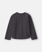 Boys Kombi Base Layer Fleece Crew Top - Charcoal, image 1 of 2 slides