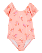Toddler 1-Piece Fruit Swimsuit-Coral, image 1 of 4 slides