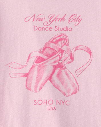 Filles - T-shirt &agrave; imprim&eacute; de ballet - Rose, 