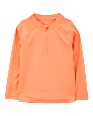 Kid Long Sleeve Half-Zip Rashguard, 