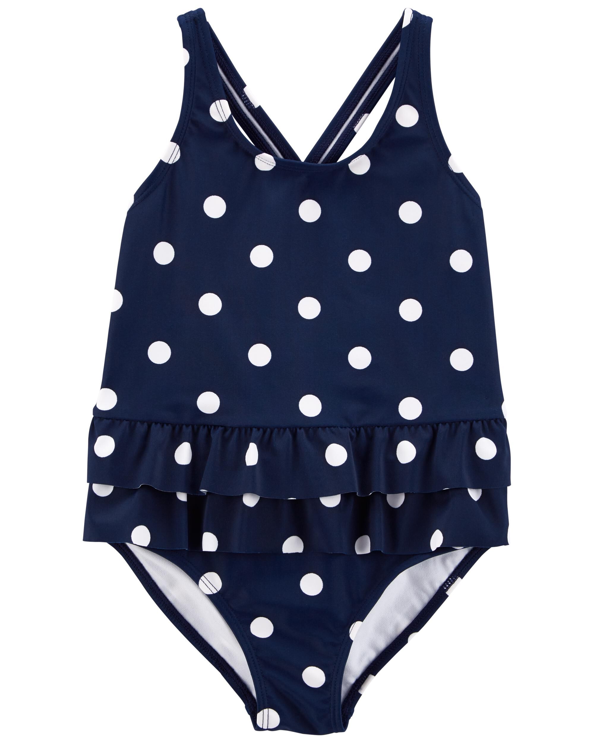 Toddler Girls 1 Piece Polka Dot Swimsuit 2T Carter s