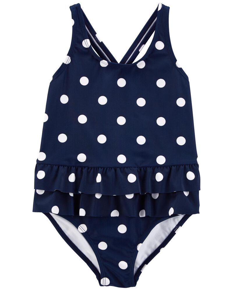 1-Piece Polka Dot Swimsuit, image 1 of 4 slides