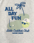 Tout-petit gar&ccedil;on - Ensemble 2 pi&egrave;ces short et haut &agrave; motif de golf &laquo;All Day Fun&raquo; - Gris/Bleu, image 4 sur 4 diapositives