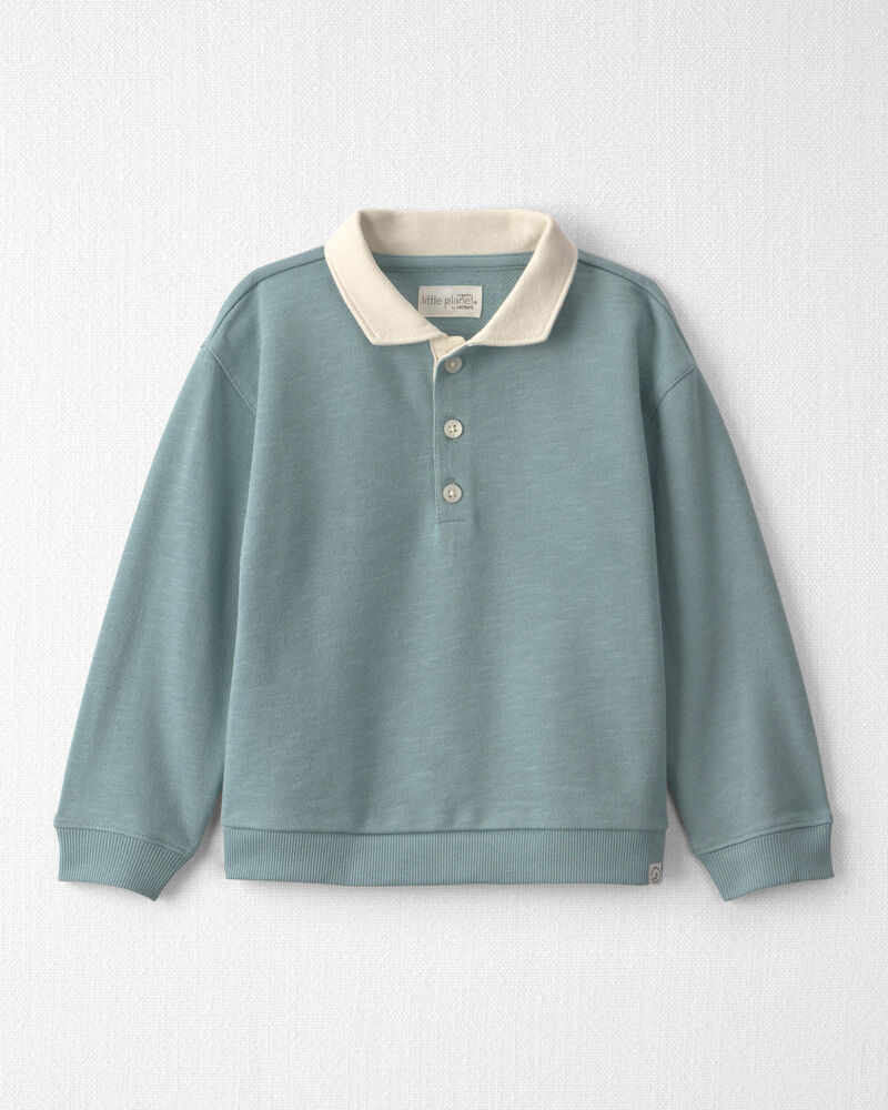 Toddler Boy Organic Cotton French Terry Polo, image 1 of 4 slides