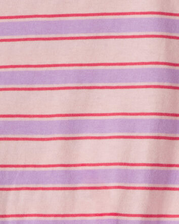 Filles - Haut manches longues &agrave; rayures &ndash; Rose/Mauve, 