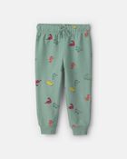 Toddler Boy 2-Piece Dinosaur French Terry Long-Sleeve Top & Pant Set - Green, image 2 of 4 slides