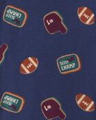 Boys 4-Piece 'Sleep Champs 01' 100% Cotton Snug Fit Pyjama Set - Burgundy/Cream, image 4 of 5 slides