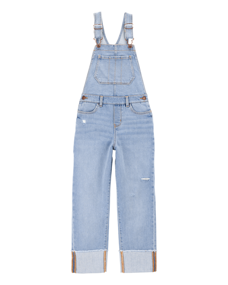 Jeune Salopette en denim extensible - Délavage ozone, image 1 sur 4 diapositives