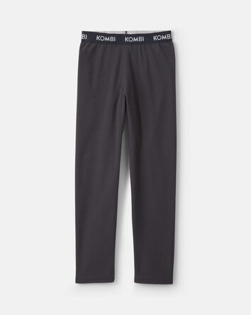 Boys Kombi Base Layer Fleece Bottom - Charcoal, 