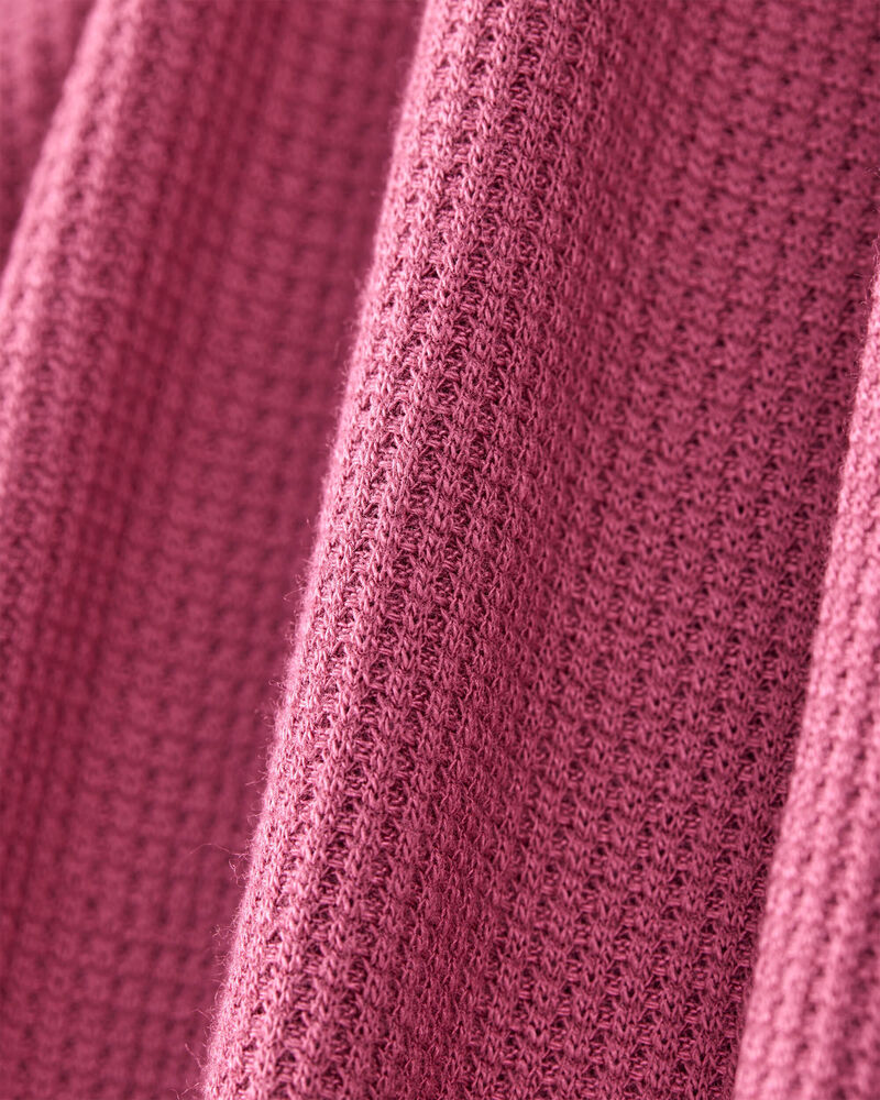 Baby Girl PurelySoft Long-Sleeve Sleeper- Pink, image 5 of 8 slides
