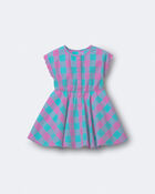 Tout-petit fille - Robe festonn&eacute;e Avenue Twirl&trade; &agrave; carreaux - Mauve/Bleu, image 2 sur 6 diapositives