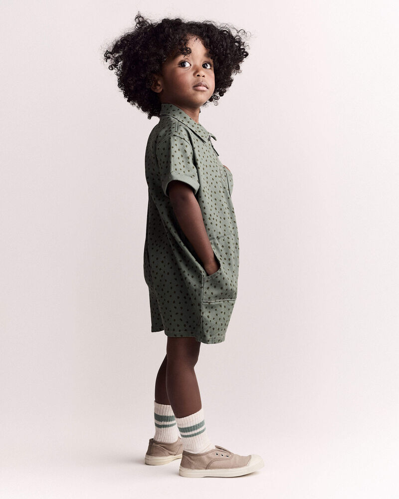 Toddler Day Out&trade; Romper - Olive, image 1 of 6 slides