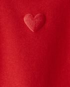 Baby Girl Heart Fleece Sweatshirt - Red, image 3 of 4 slides