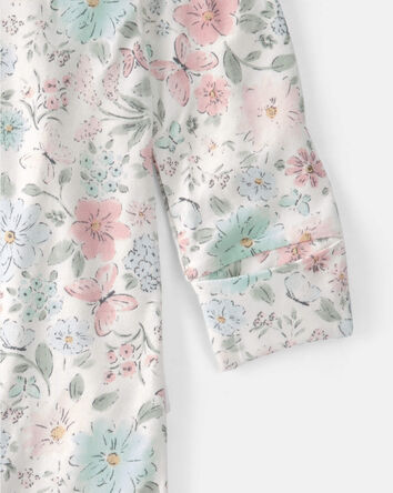 Baby Girl Butterfly Garden 2-Way Zip PurelySoft Sleeper Pyjama, 