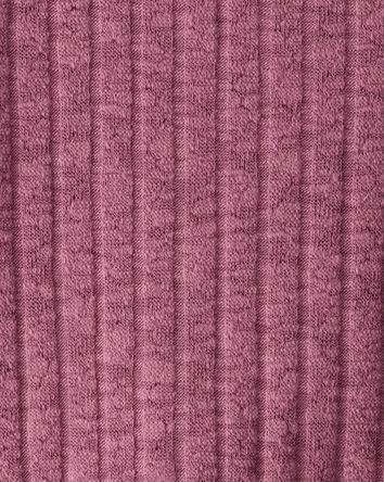 Girls Cinched Rib Top - Purple, 