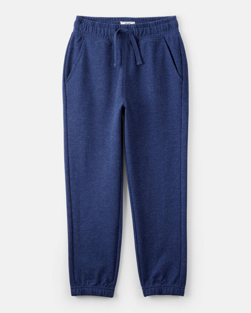 Toddler Boy Solid Fleece Drawstring Joggers - Blue, image 2 of 4 slides