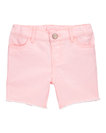 Toddler Iconic Denim Shorts: Frayed Hem - Pink, 