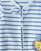 Baby Boy Lion Print Loose Fit Sleeper - Blue, image 2 of 5 slides