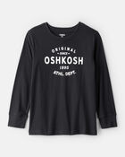 B&eacute;b&eacute; gar&ccedil;on - Chemise &agrave; manches longues en jersey avec logo OshKosh - Noir, image 1 sur 2 diapositives