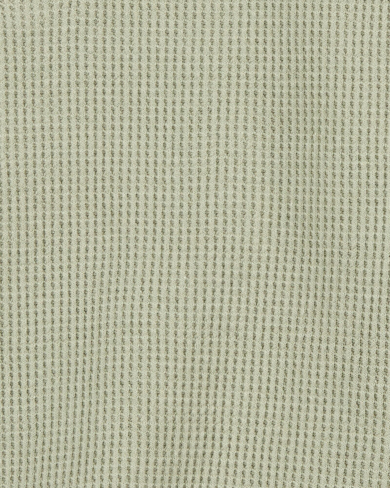 Bébé garçon - Ensemble 3 pièces en tissu gaufré à fleurs - Vert, image 4 sur 6 diapositives