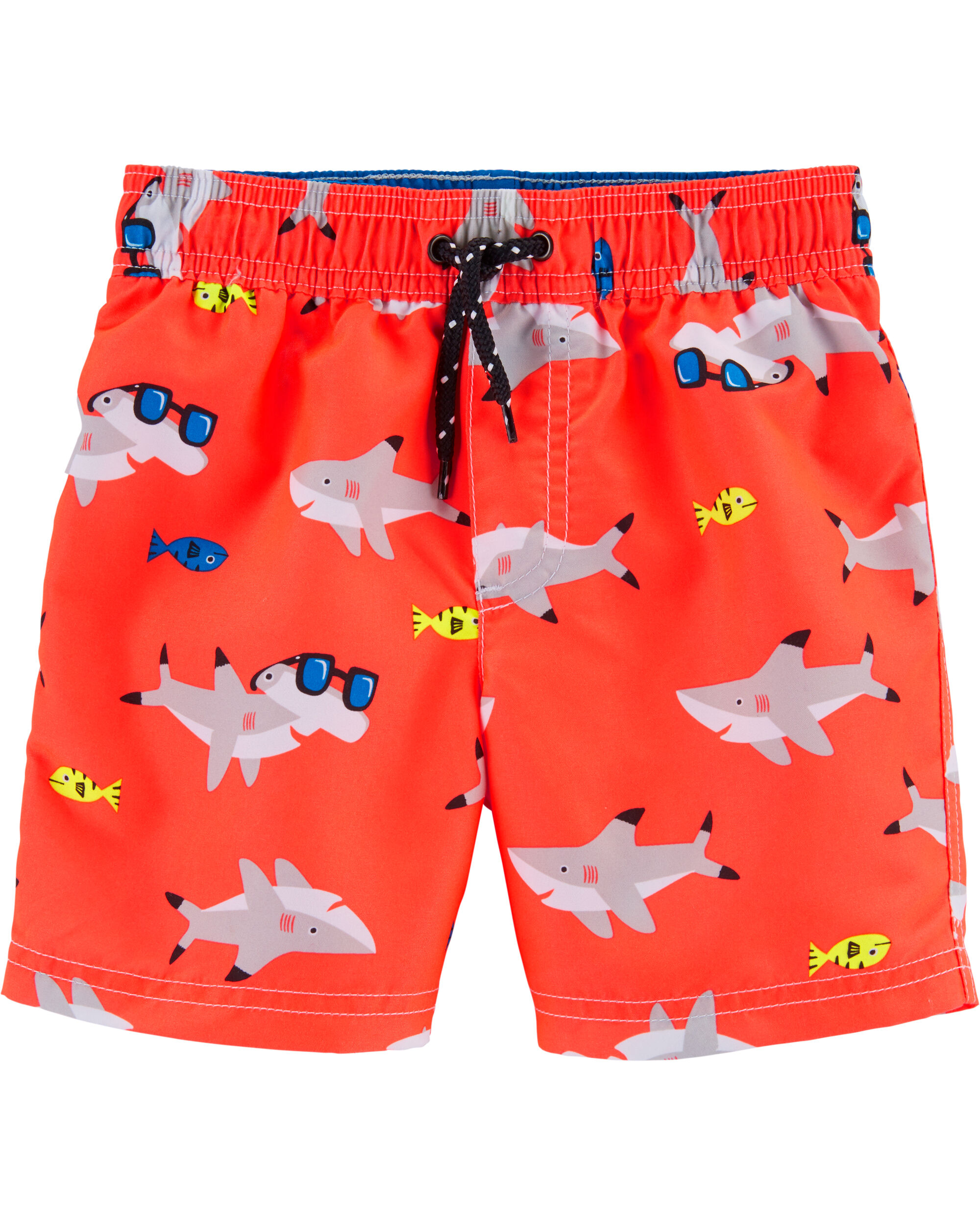 baby boy shark swim trunks